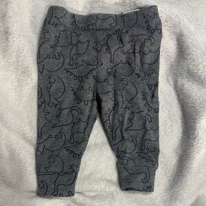 Gray Dinosaur Print Kids Bottoms
